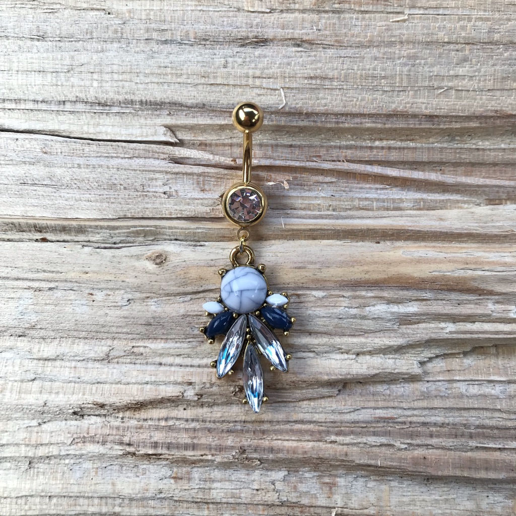 Vintage Gold Belly Button Ring